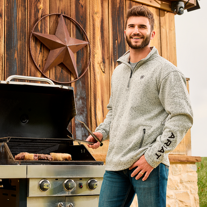 Suéter Ariat Caldwell Logo Cremallera 1/4