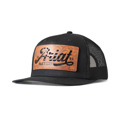 Gorra Ariat Negra Parche Cafe