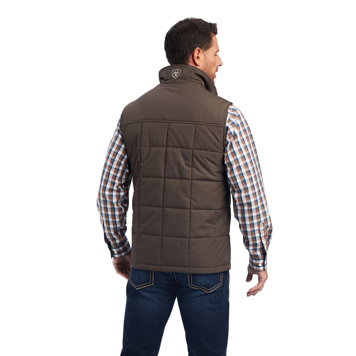 Gilet Isolante ARIAT Crius Uomo, Resistente All'Acqua, Caldo E Leggero, Collo Alto, Colore Marrone, Taglia XL