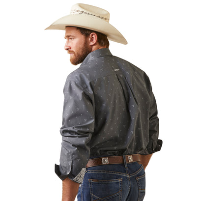 Camisa Ariat Libre De Arrugas Weathered Slate Corte Clásico