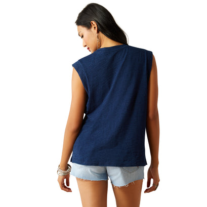 Playera Ariat Repaired Azul