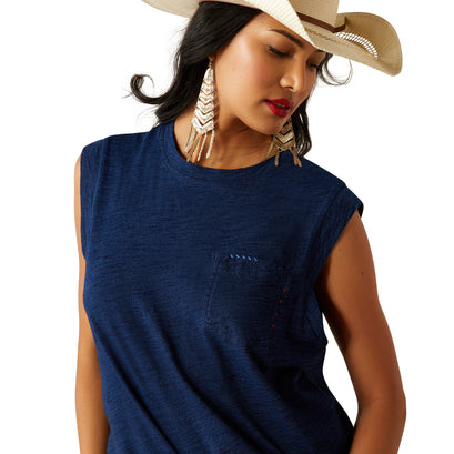 Playera Ariat Repaired Azul