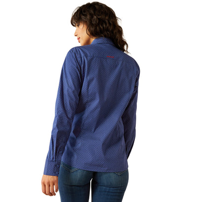Camisa Ariat Team Kirby Stretch Azul