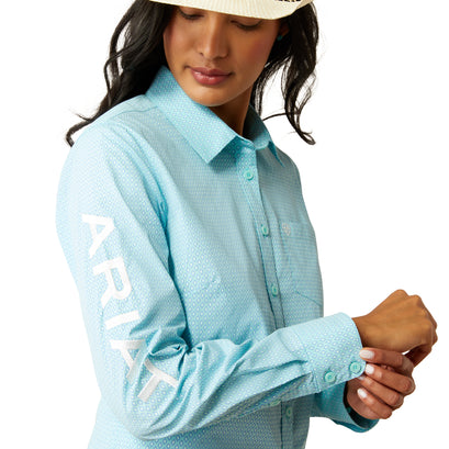 Camisa Ariat Team Kirby Stretch Azul