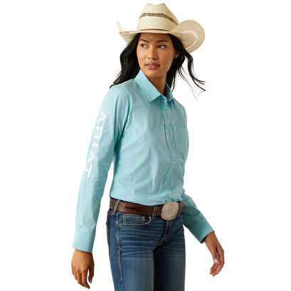 Camisa Ariat Team Kirby Stretch Azul
