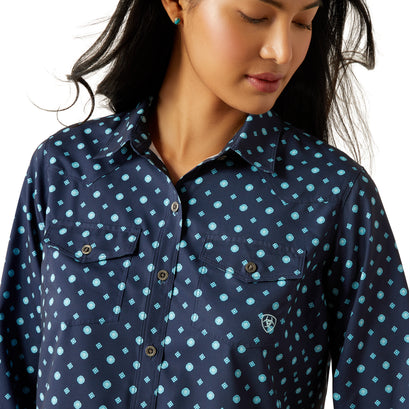 Camisa Ariat VentTEK Stretch Azul