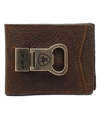 Cartera Ariat Bifold Con Clip Para Billetes Rowdy Marrón