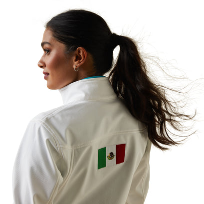 Chamarra Ariat New Team Softshell México Blanco