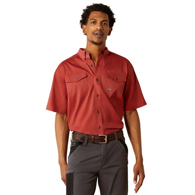 Camisa Ariat Work Rebar Made Tough VentTEK DuraStretch Fired Brick