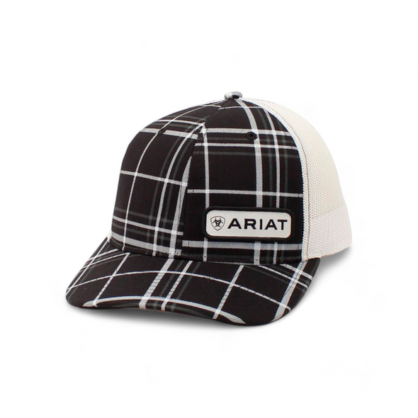 Gorra Ariat Black and White Plaid