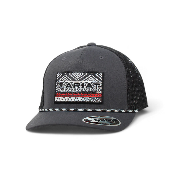 Gorra Ariat Gris Southwest Logo Rope