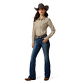 Camisa Ariat Team Kirby Chocolate con Rayas
