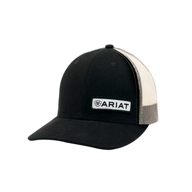 Gorra Ariat Negra Parche Blanco