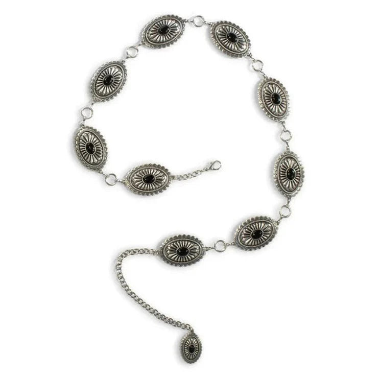 Cinturón Ariat Conchos Ovalados Negro