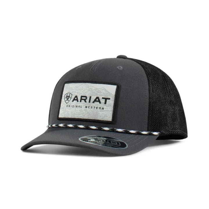 Gorra Ariat Negro Parche Con Cuerda