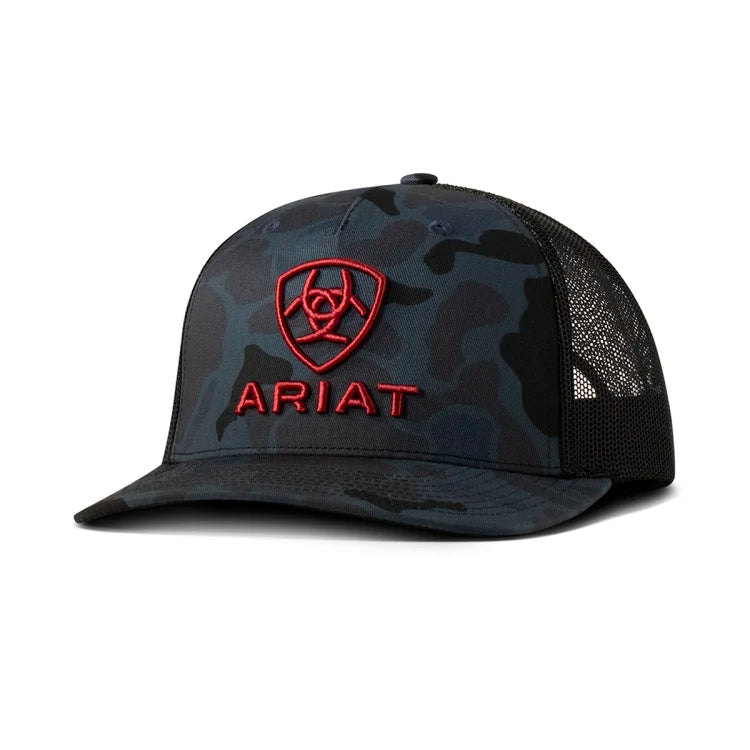 Gorra Ariat Camuflaje Azul Logo Bordado