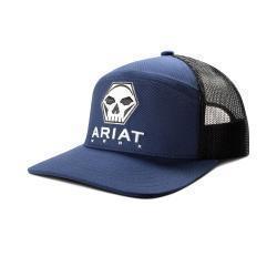 Gorra Ariat Hexagon Bolt Skull Azul Marino