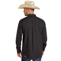 Camisa Ariat Lisa Negro Libre De Arrugas Corte Clásico