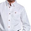 Boys Solid Twill Shirt White