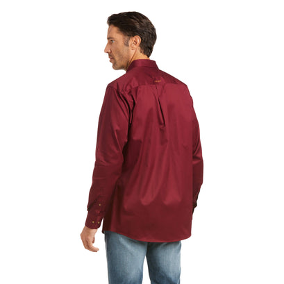 Camisa Ariat Solid Twill Corte Fitted Tinta