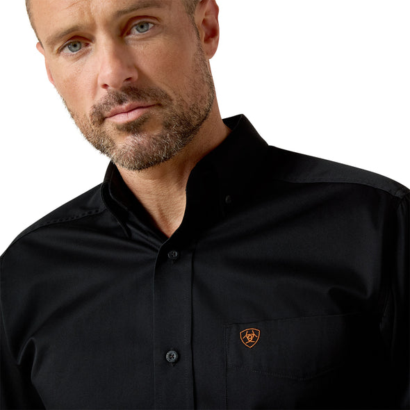 Camisa Ariat Solid Twill Negro