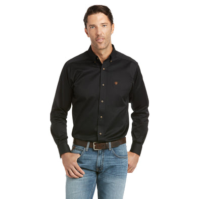 Camisa Ariat Solid Twill Negro