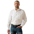 Camisa Ariat Solid Twill Blanco Corte Fitted