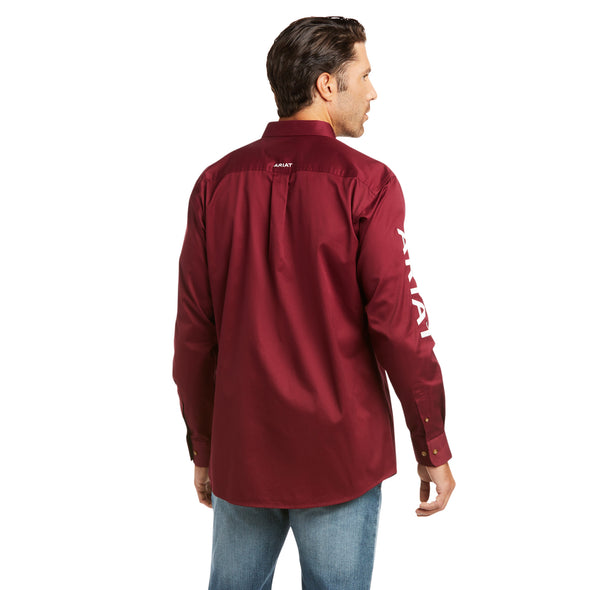 Camisa Ariat Team Logo Twill Tinto Corte Fitted