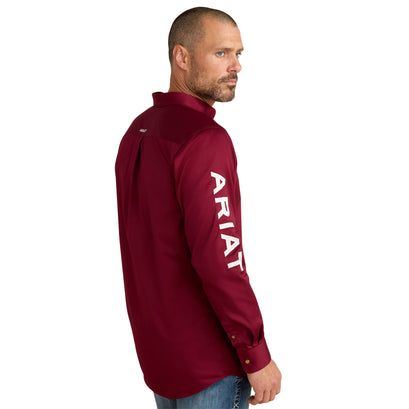 Camisa Ariat Team Logo Twill Tinto Corte Fitted