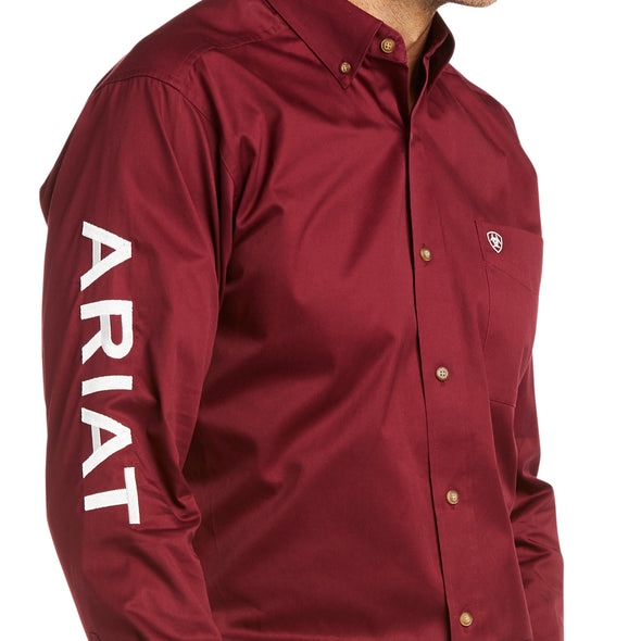 Camisa Ariat Team Logo Twill Tinto Corte Fitted