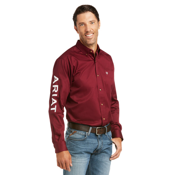 Camisa Ariat Team Logo Twill Tinto Corte Fitted