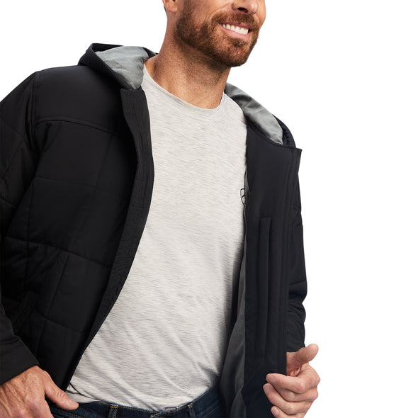 Chamarra Ariat Crius Insulated Negro Con Capucha