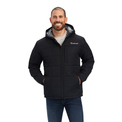Chamarra Ariat Crius Insulated Negro Con Capucha
