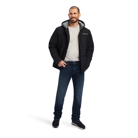 Chamarra Ariat Crius Insulated Negro Con Capucha