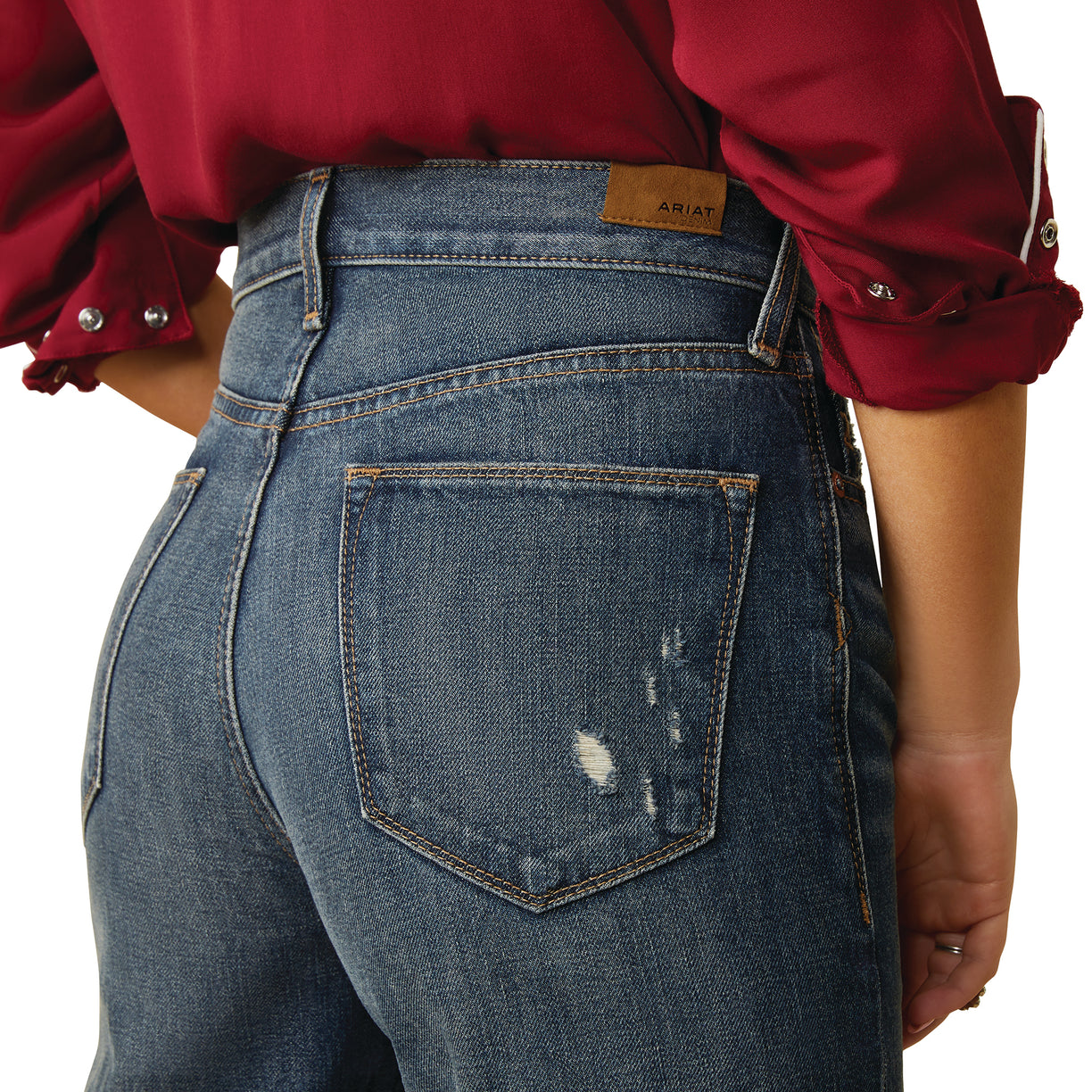 Jeans Ariat Tomboy Bora Bora Tiro Alto Corte Recto