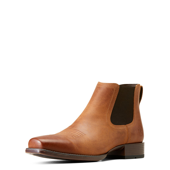 Bota Vaquera Ariat Booker Ultra Punta Cuadrada Almond