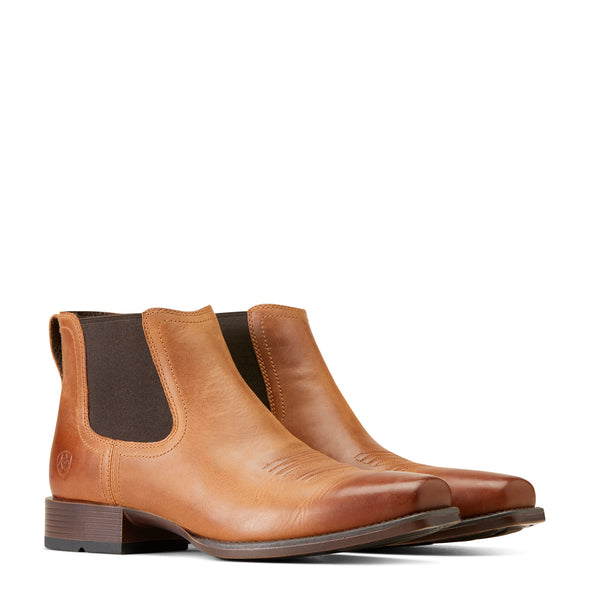 Bota Vaquera Ariat Booker Ultra Punta Cuadrada Almond