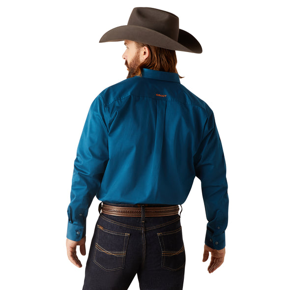 Camisa Ariat Team Logo Twill Sailor Blue Corte Clásico 10047243