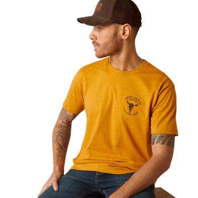 Playera Ariat Bison Skull Amarillo