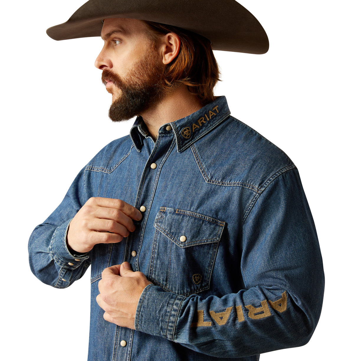 Camisa Ariat Team Mezclilla