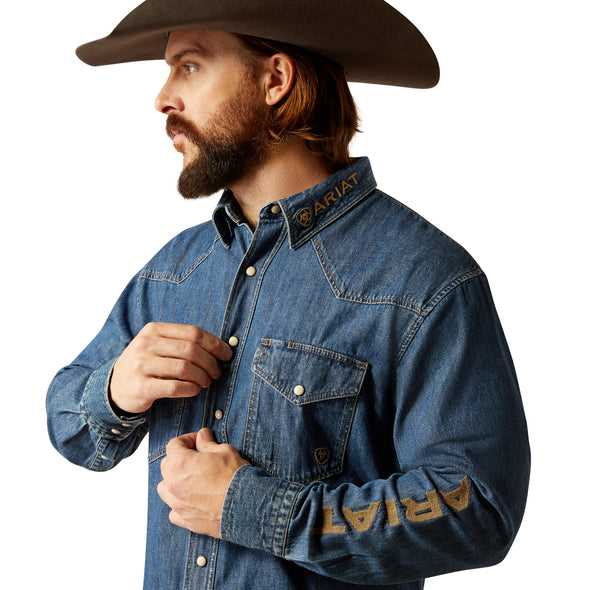 Camisa Ariat Team Mezclilla