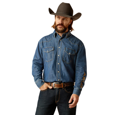 Camisa Ariat Team Mezclilla