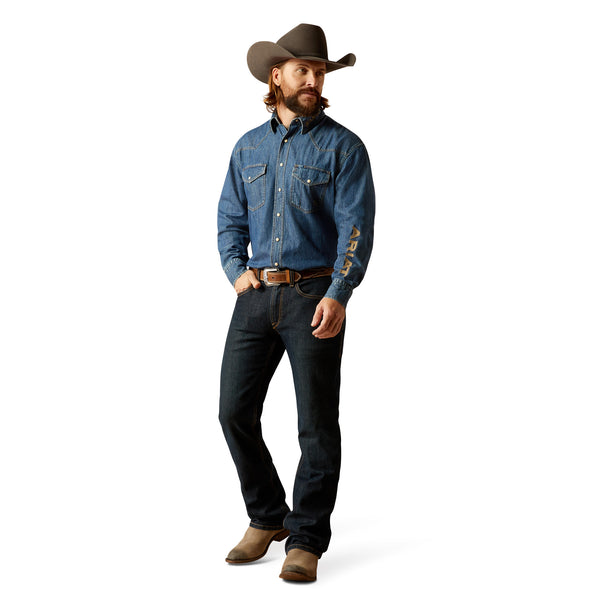 Camisa Ariat Team Mezclilla
