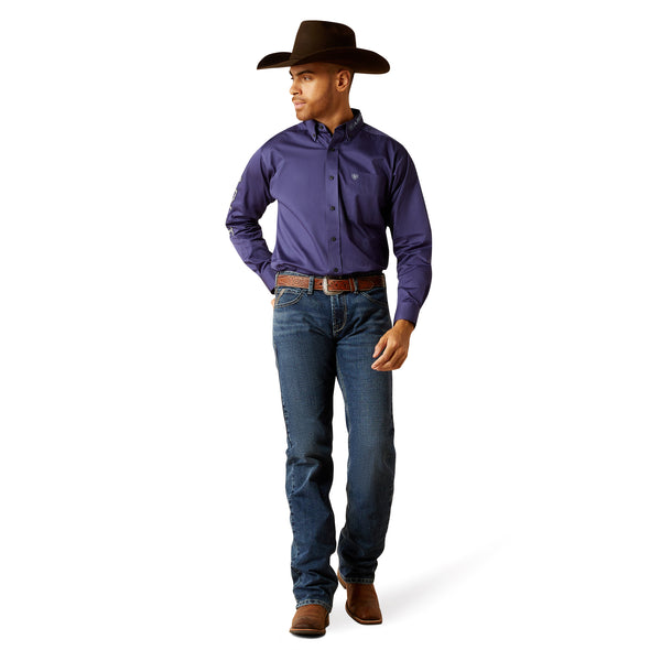 Camisa Ariat Team Logo Twill Zafiro Corte Clásico