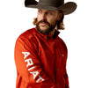 Camisa Ariat Team Logo Twill Naranja Corte Clásico