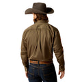 Camisa Ariat Team Logo Twill Verde Oliva Corte Clásico