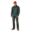 Suéter Ariat Caldwell Logo Cremallera 1/4 Azul Coral