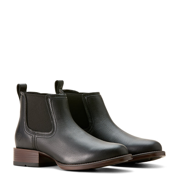 Bota Vaquera Ariat Booker Chelsea Punta Redonda Negro