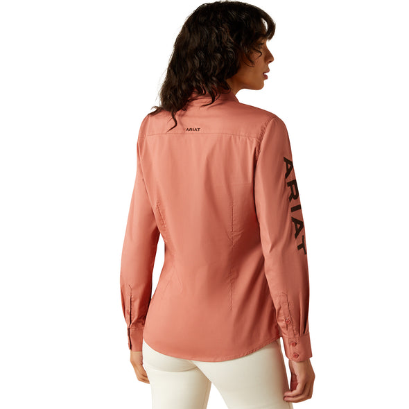Camisa Ariat Libre De Arrugas Kirby Stretch Mahogany