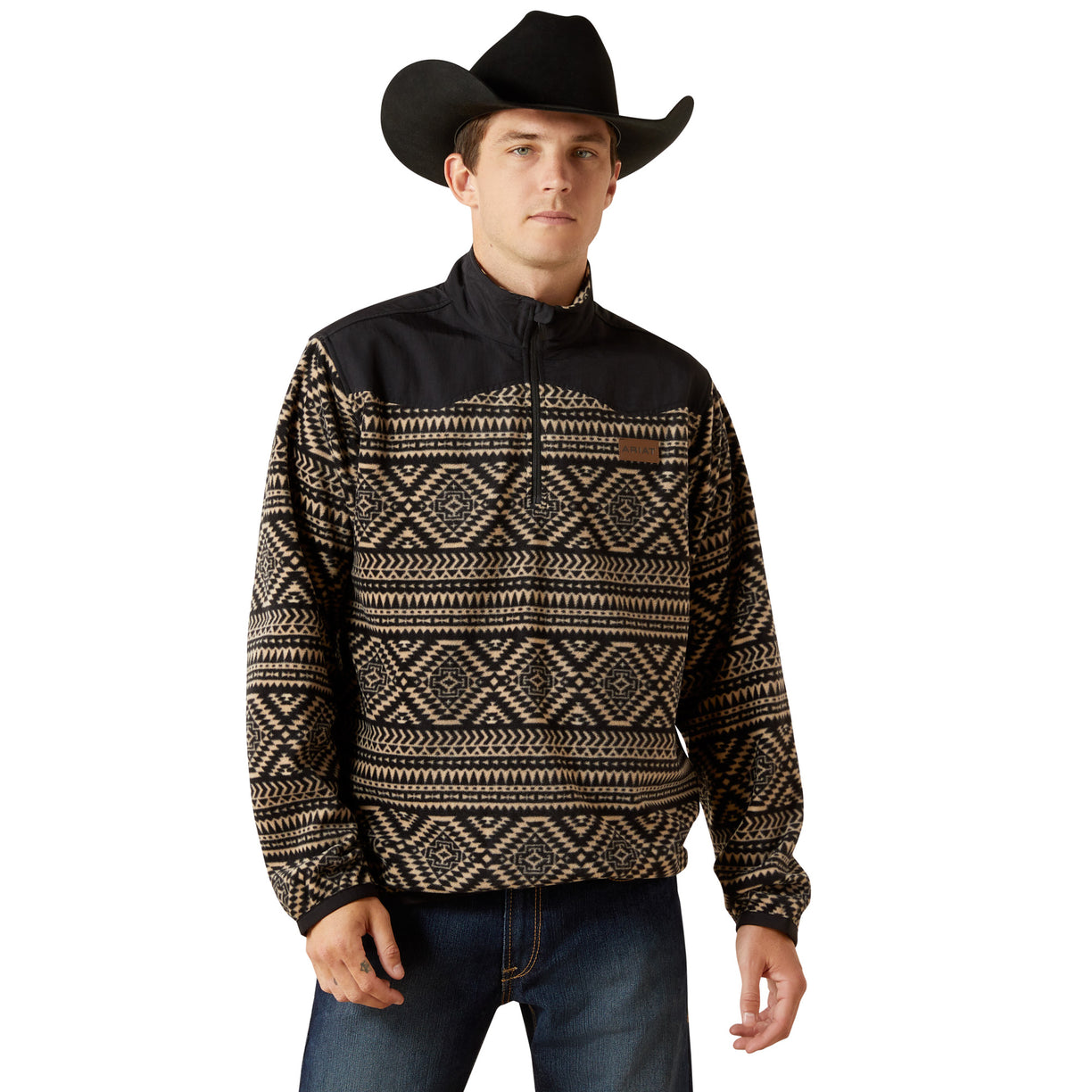 Suéter Polar Ariat Basis Southwest Negro